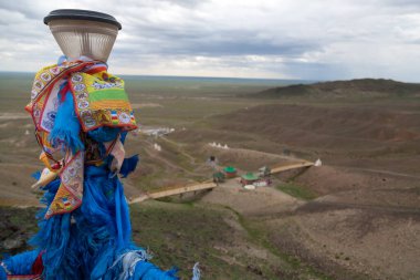 Sajn ve Budist manastırı, Gobi bölgesi, Moğolistan dönüm noktası. Khamariin Khiid Manastırı
