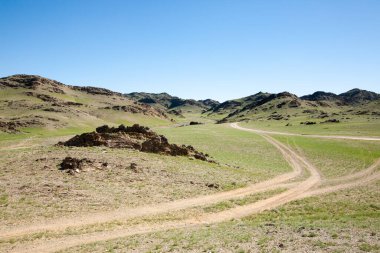 Khongoryn Els kum tepecikleri bölgesi, Moğolistan. Gobi Gurvansaikhan Milli Parkı