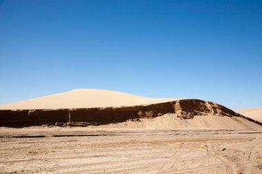 Khongoryn Els kum tepeleri manzarası, Moğolistan. Gobi Gurvansaikhan Milli Parkı