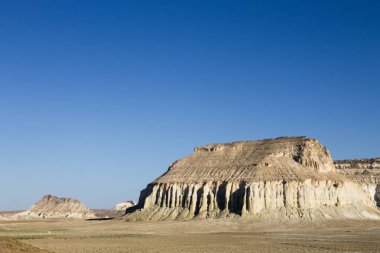 Airakty Shomanai Dağları manzarası, Mangystau bölgesi, Kazakistan. Orta Asya seyahati
