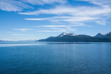 Beagle Kanalı 'nda seyrüsefer, Arjantin manzarası. Tierra del Fuego