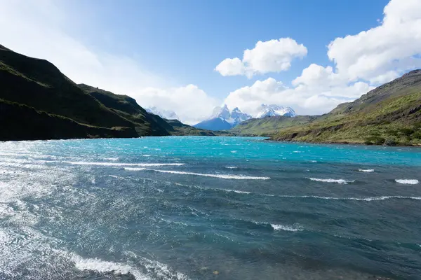 Şili Patagonya manzarası, Torres del Paine Ulusal Parkı, Şili.