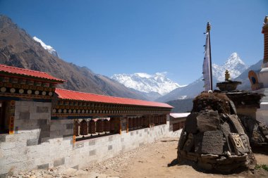 Tengboche monastery with peaks in background, Everest base camp trek, Nepal