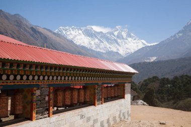 Tengboche monastery with peaks in background, Everest base camp trek, Nepal