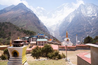 Tengboche monastery with peaks in background, Everest base camp trek, Nepal