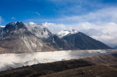 Mountains landscape near Lobuche pass, Everest base camp trekking, Khumbu glacier, Nepal