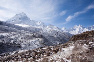 Landscape from Pheriche town area, Everest base camp trekking, Nepal