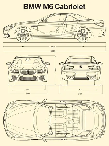 2013 BMW M6 Cabriolet araba planı