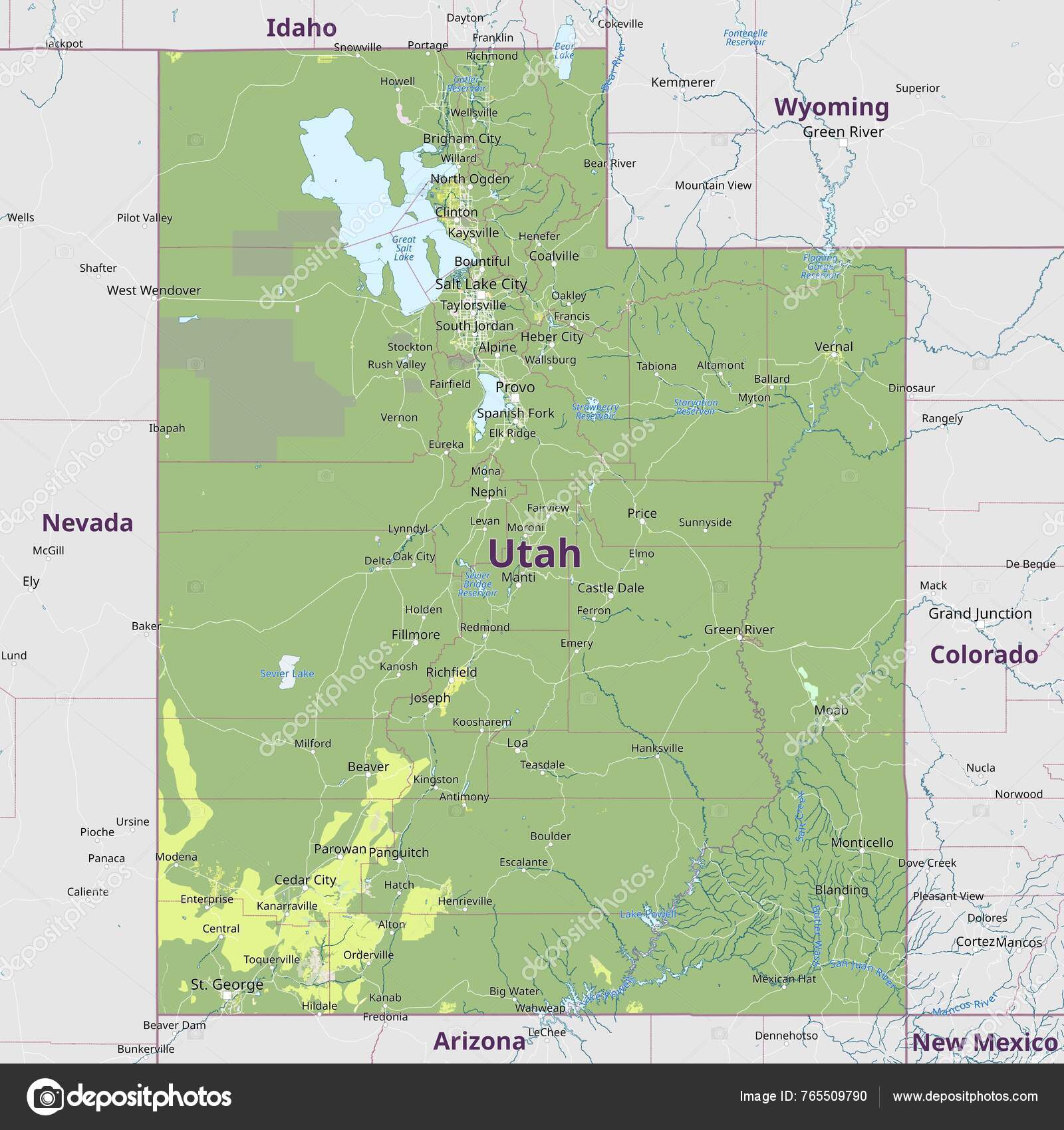 Utah region图库矢量图片、免版税Utah region插图|DepositPhotos