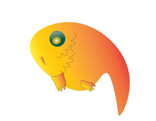 Renkli Minik Balıklar Su Altında Şirin Hayat Çizimi