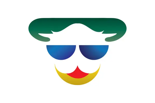 Minimalist Yaratıcı İnsan Yüzü İllüstrasyonu