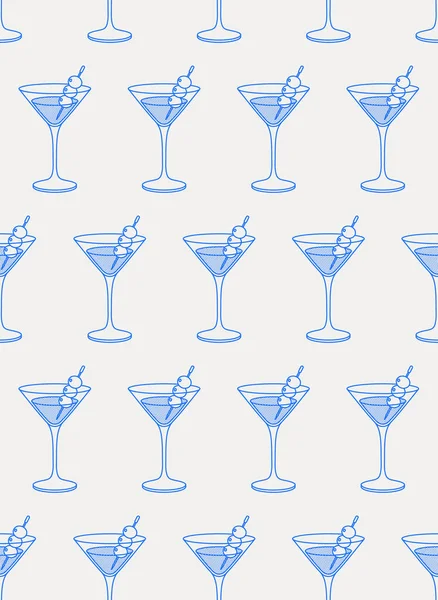 Kusursuz martini kokteyli. Çizgi sanatı, retro. Barlar, kafeler ve restoranlar için vektör illüstrasyonu.
