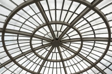 Modern mimari binalardaki dairesel tavanın arkaplan görüntüsü