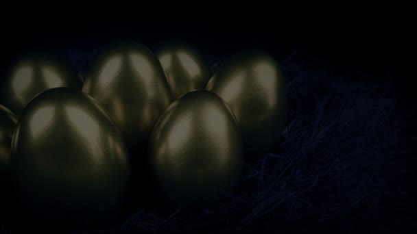 黑暗中的金龙蛋 — 图库视频影像