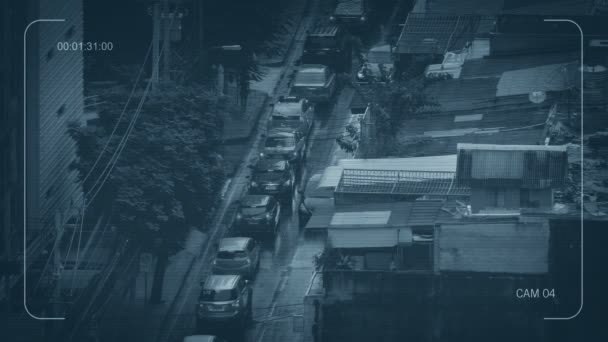 発展途上国におけるCctvの忙しい道路 — ストック動画
