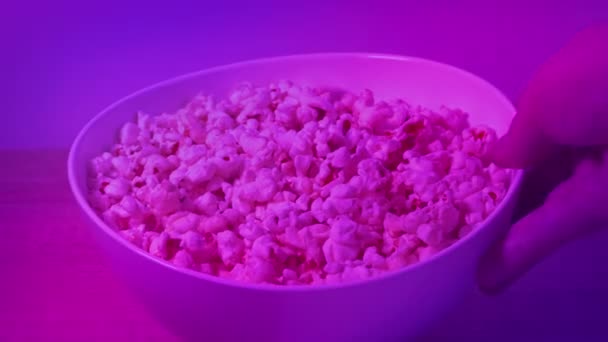 Palomitas Maíz Poner Abajo Recogido Fiesta — Vídeos de Stock