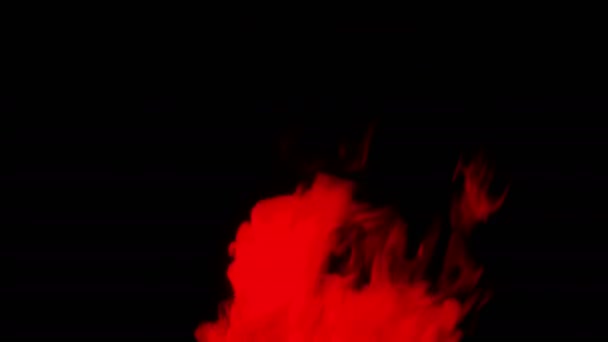黒い背景の赤い火 — ストック動画