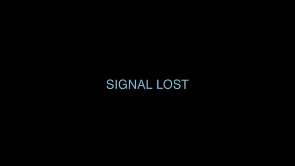 Ztracený Signál Obecná Chybová Obrazovka Problému Technologií — Stock video