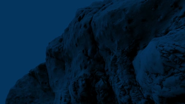 Перехід Через Прибережні Скелі Вночі — стокове відео