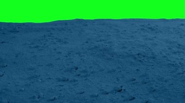Moving Over Ground In Evening Greenscreen