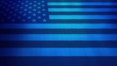 American Flag On Floor Of Swimming Pool