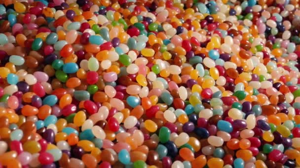 Huge Pile Candy Beans Many Colors — Video Stock