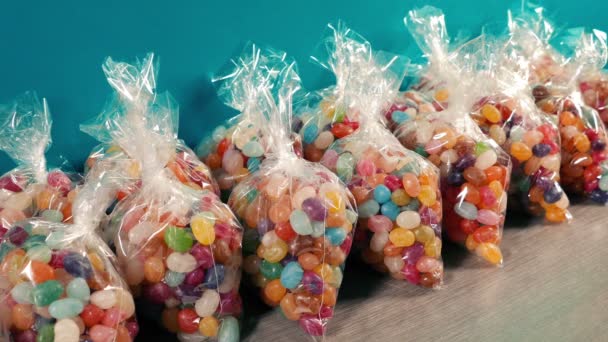 Packs Candy Beans Picked — стокове відео