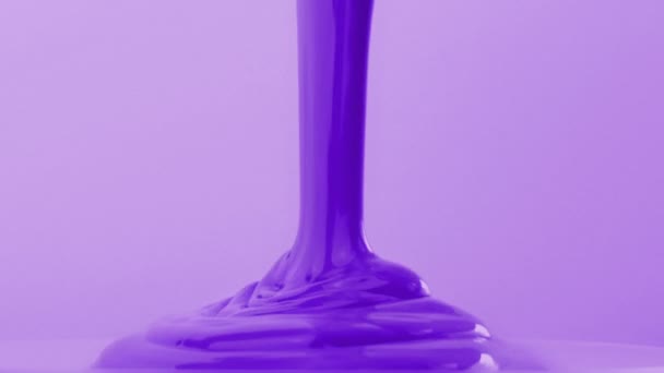 Purple Paint Pours Art Diy — Vídeo de Stock