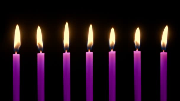Pink Candles Blown Out Closeup — Wideo stockowe