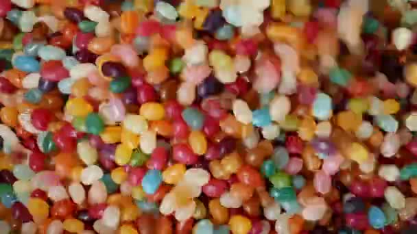 Isolated Candy Beans Fall Pile Alpha Channel — Stok video