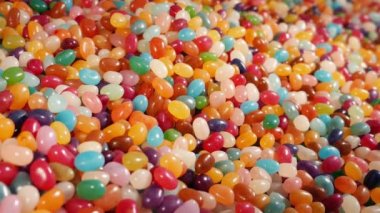 Colorful Jelly Bean Pile Moving Shot