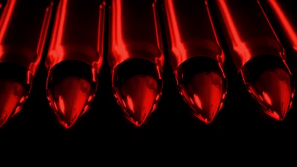 Extreme Closeup Red Light — стоковое видео