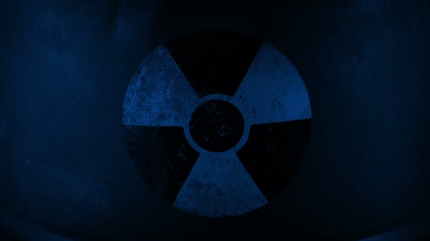 Barile Nucleare Rivelato Sotto Tarp Versioni — Video Stock