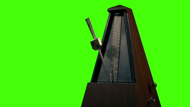 Metronome Ticking Greenscreen Looped Shot — Stock Video