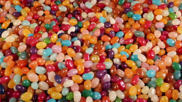 Big Pile Jelly Beans Moving Shot — Stock Video