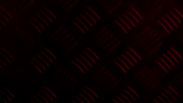 Lampeggiante Luce Rossa Sulla Superficie Del Metallo Elemento Militare — Video Stock
