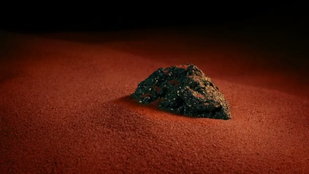 Mars Rock Metallic Mineral Stone — Stock video