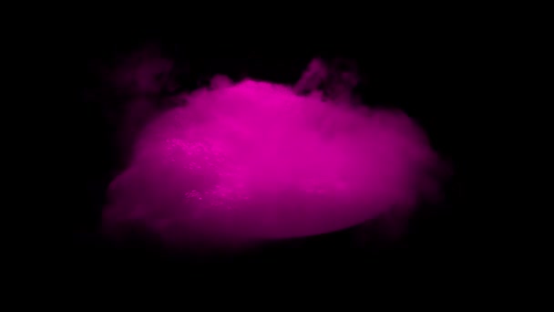 Pink Liquid Vat Bubbling Isolated Black Compositing Element — Stock Video