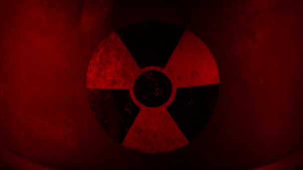Contenedor Nuclear Revelado Bajo Cubierta Luz Roja — Vídeo de stock