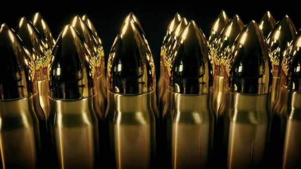 Balas Pistola Movimiento Shot War Concepto Industria — Vídeo de stock