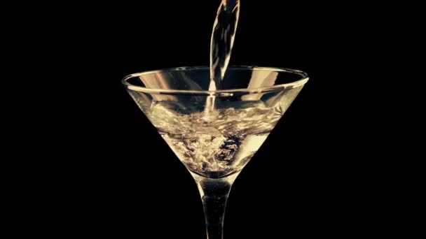 Barman Fait Cocktail Martini Aux Olives — Video