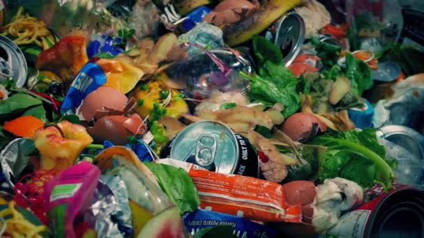ゴミの移動ショットの大きな山 — ストック動画