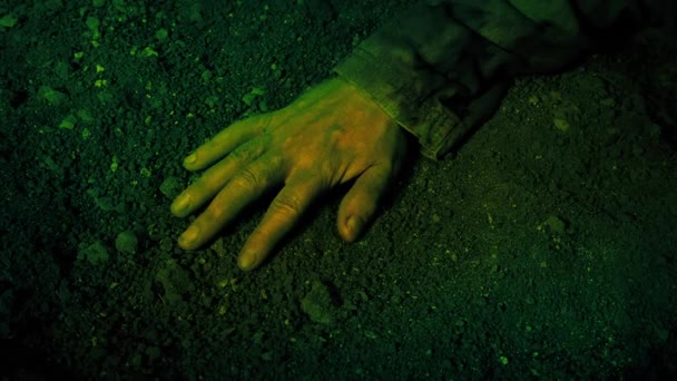 Persoană Moartă Deșeuri Toxice Radiații Nucleare — Videoclip de stoc