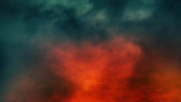 Dramatic Sky Fiery Glow Fum — Videoclip de stoc