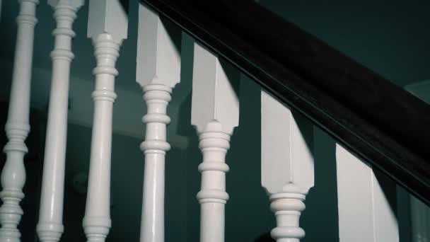 Passing Staircase House Closeup — Stock Video
