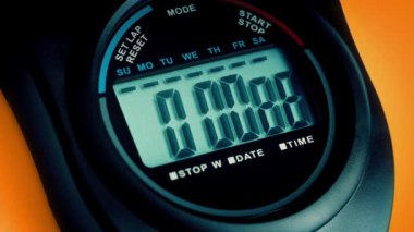 Stopwatch Counting To 10 Closeup