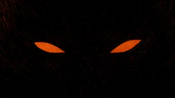 Scary Demon Face Illustration Zoom Out — Vídeo de Stock