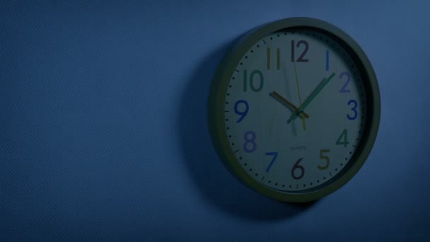 Clock Bedroom Evening — Stockvideo