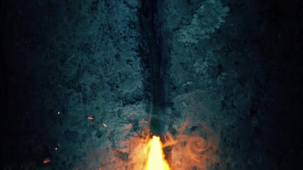 Fuse Burns Wall Closeup — Wideo stockowe