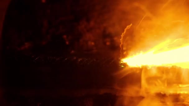 Fireworks Fuse Burns Closeup — Stock Video